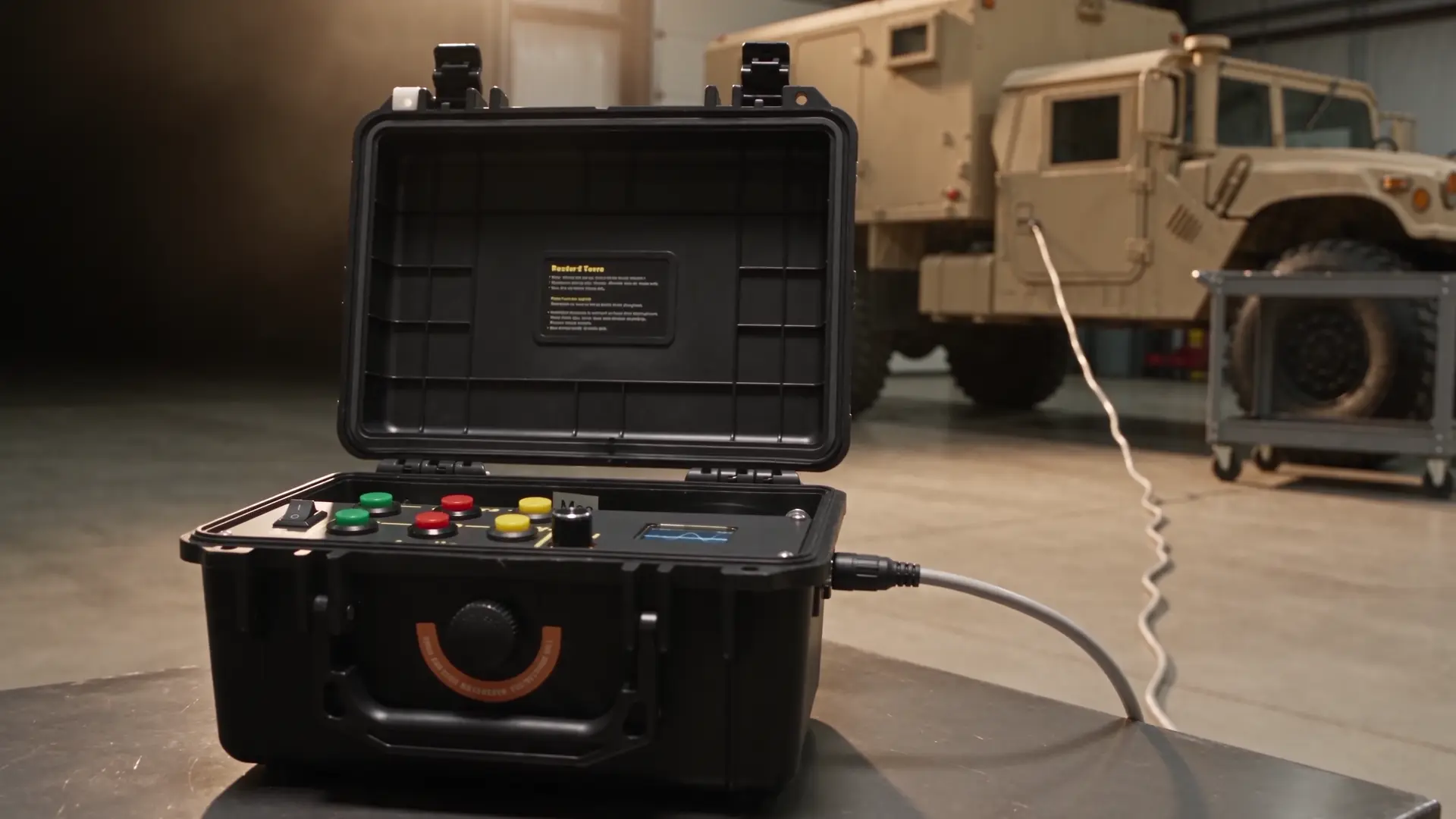 Concept visualization of an upgraded KITT instrument opening beside a utility truck